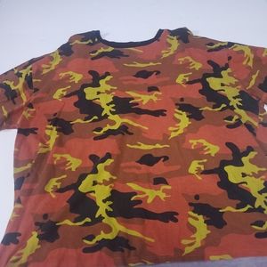 HEYGUYS Streetwear Collection Orange Camouflage Crewneck Teeshirts